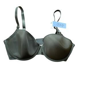 NWT CUUP Bra The Demi Mesh Moss Green 36E